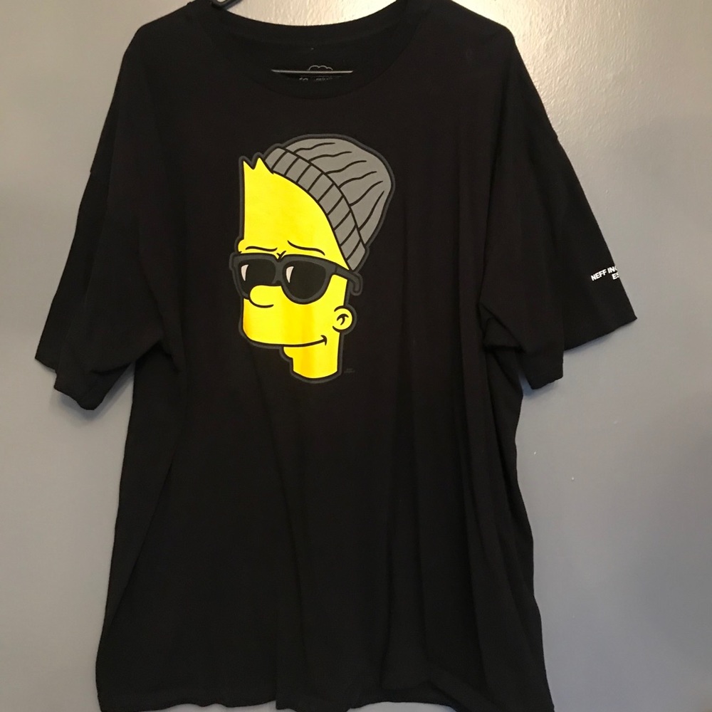 Adult Men XXL El Barto 89 Bart Simpson Black Shirt